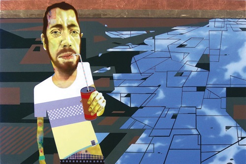 Carlo Alberto Rastelli, Coke for me please, tecnica mista su tela