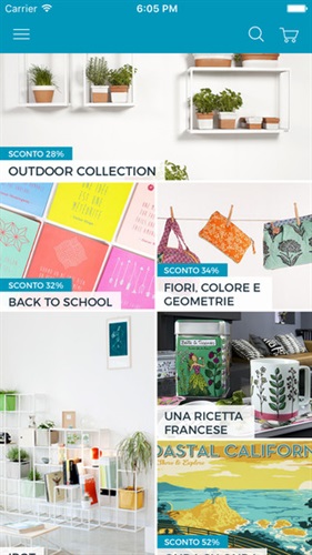 Screenshot della App Shoppable.it