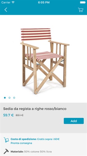 Screenshot della App Shoppable.it