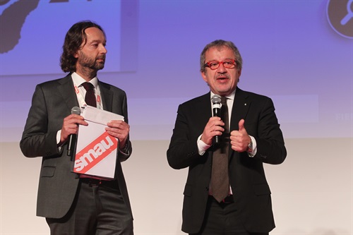 Pierantonio Macola, Presidente SMAU e Roberto Maroni, Presidente Regione Lombardia