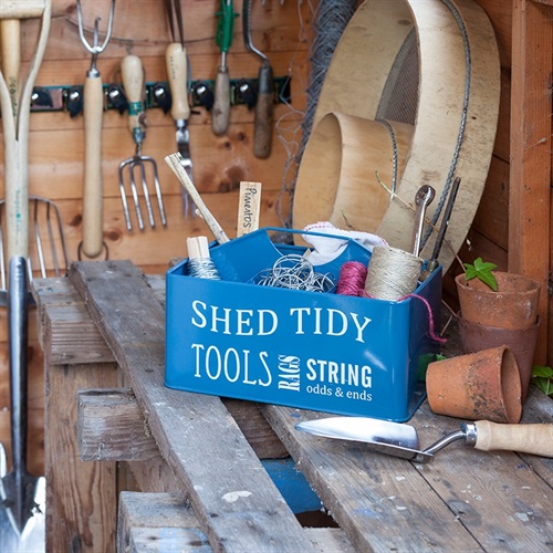 Cassetta blu petrolio porta accessori