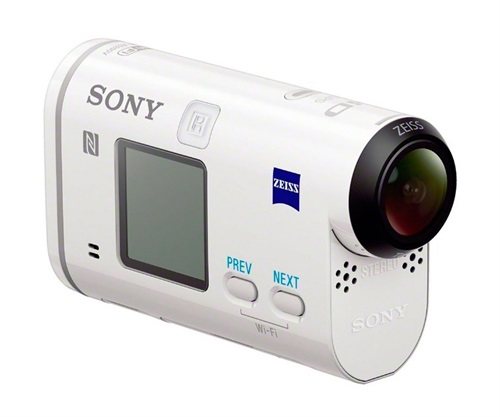 Sony HDR-AS200VR Action Camera con Kit Telecomando Live View, Sensore CMOS Exmor R da 8,8 Megapixel, Obiettivo Zeiss Tessar, Wi-Fi, NFC, GPS, Bianco