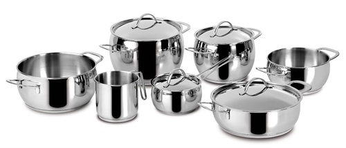 Lagostina Euforia Batteria Pentole, Acciaio Inox, 11 Pezzi