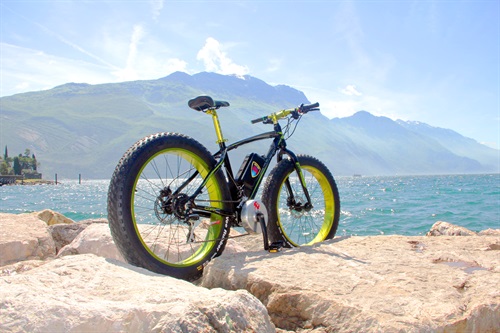 Bikee Bike 750W kit installato su fat bike