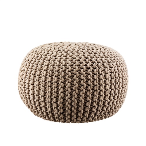 Pouf beige.