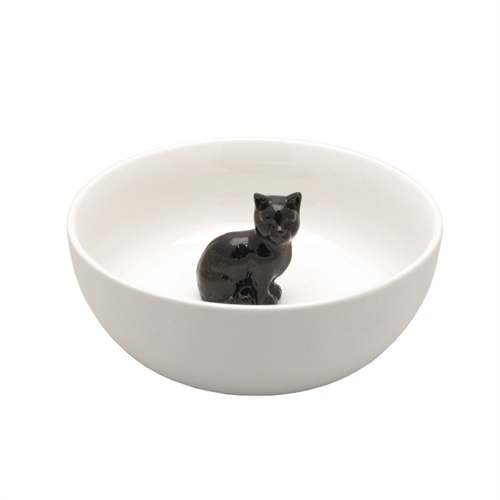 Ciotola con gatto nera