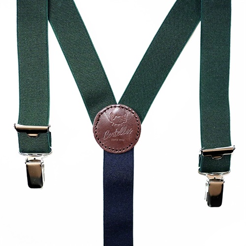 Bretelle sottili verdi.