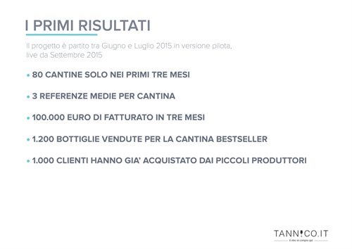 Tannico per i piccoli produttori | I primi risultati