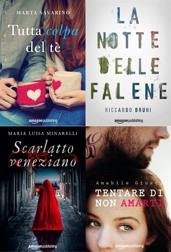 I titoli di quattro autori italiani debuttano oggi 
su Amazon.it