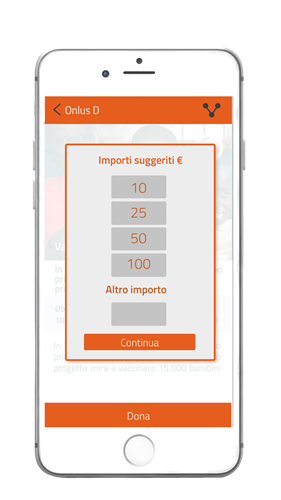 HUG - Tap to donate smartphone