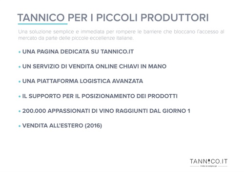 Tannico per i piccoli produttori