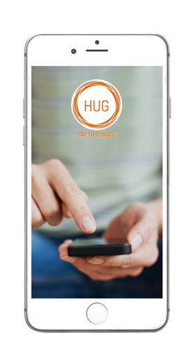HUG - Tap to donate smartphone