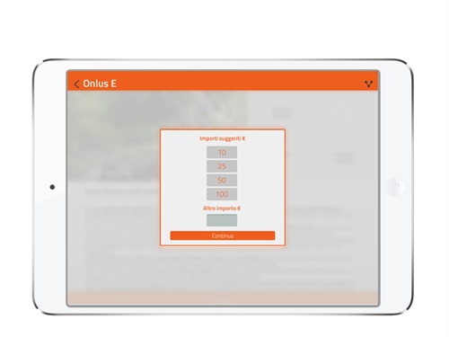 HUG - Tap to donate tablet