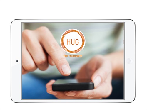HUG - Tap to donate tablet