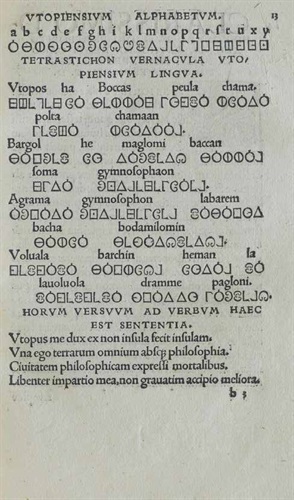 Alfabeto di Utopia, di Tommaso Moro