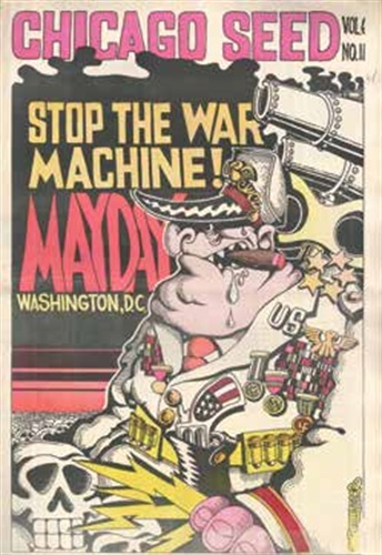 Copertina di “Chicago Seed”, n. 11, 1971 contro la guerra del Vietnam