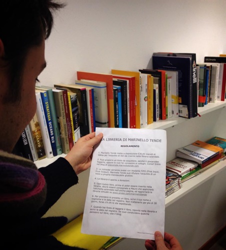 La bibliotaca aziendale di Marinello Tende.jpg