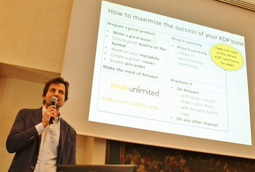 Alessio Santarelli, Direttore Europeo Kindle Store durante la Masterclass