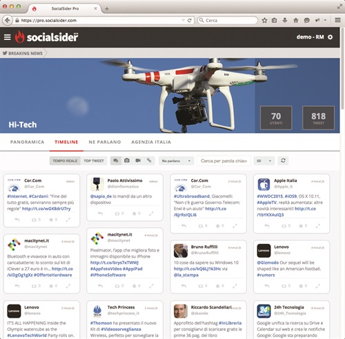 La piattaforma SocialSider