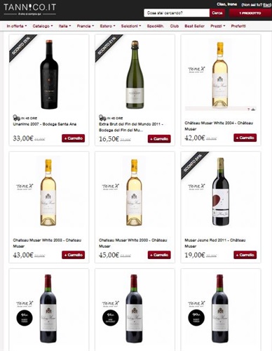 Selezione vini esteri: Argentina, Sud Africa, California, Nuova Zelanda, Libano, ecc.