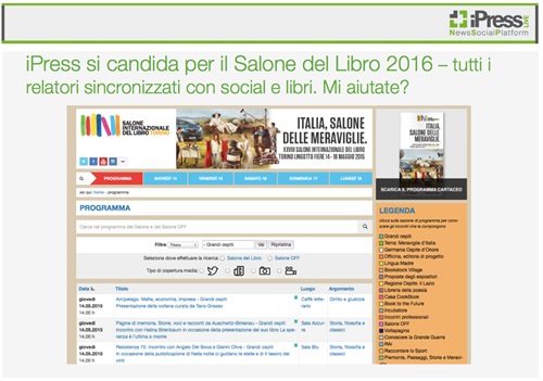 iPress si candida al Salone del Libro 2016