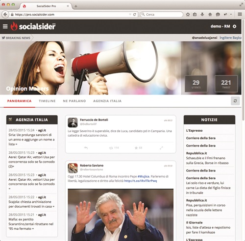 La piattaforma SocialSider