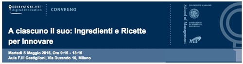 Osservatorio GeCo - Gestione dei Processi Collaborativi di Progettazione - School of Management del Politecnico di Milano | 5 maggio 2015