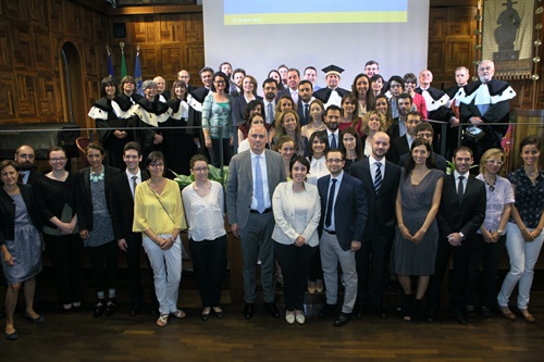 Momenti della giornata di conferimento del titolo di dottorato di ricerca a oltre 180 giovani