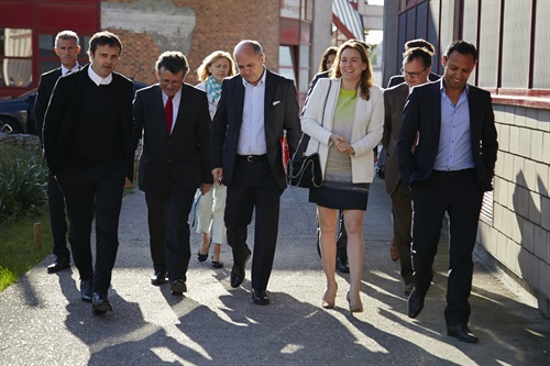 Momenti dell'inaugurazione dell'incubatore di Showroomprive.com, 