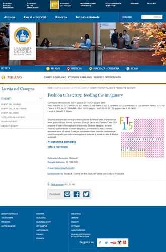 Fashion tales 2015: feeding the imaginary