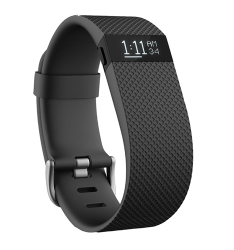 Fitbit Charge HR Braccialetto Monitoraggio Battito Cardiaco e Attività Fisica, Taglia L, Nero