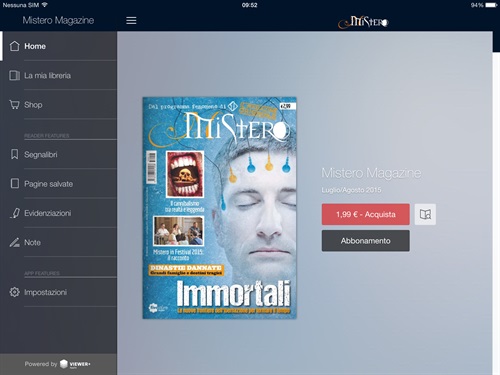 La versione digitale del Mistero magazine