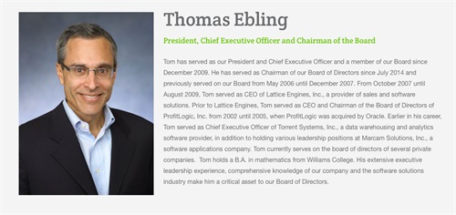 Bio of Thomas Ebling, CEO