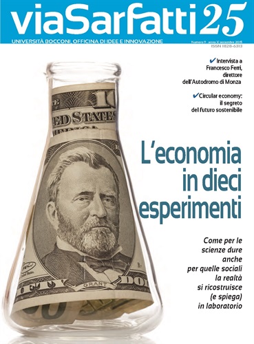 La copertina di settembre di viaSarfatti25, il mensile della Bocconi