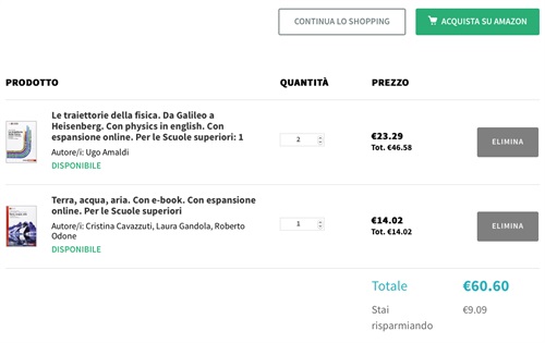 bSmart Marketplace - Carrello