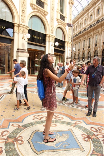 Studenti Internazionali in Galleria Vittorio Emmanuele