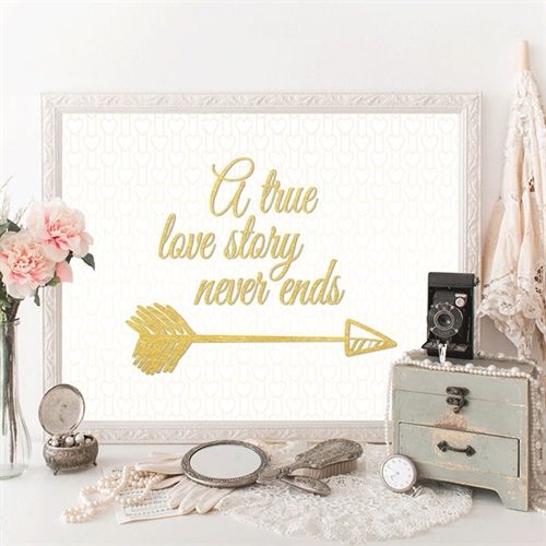 Poster con cornice A True Love Story.