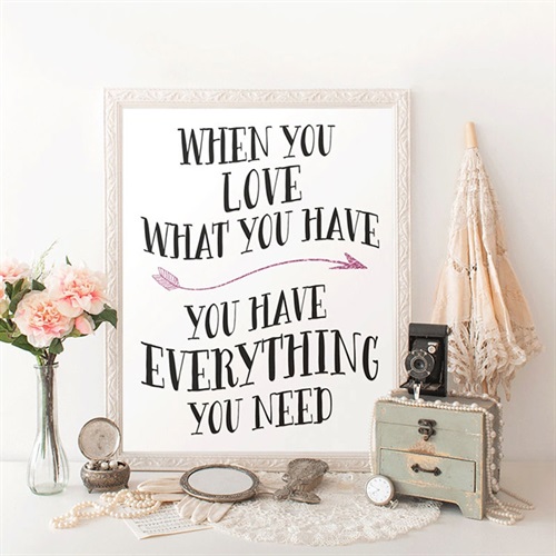 Poster con cornice When You Love.