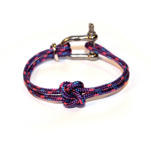 Bracciale con nodo Vero Amore viola.