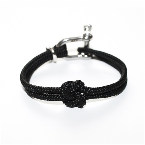 Bracciale con nodo Vero Amore nero.