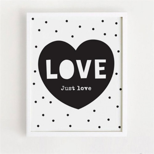 Poster con cornice Just Love.