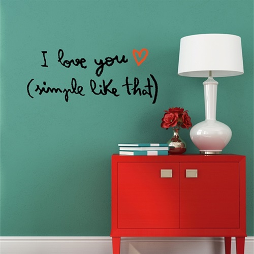 Wall Sticker I Love Simple Like That.