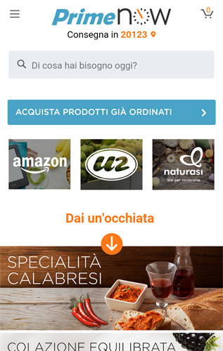 Prime Now: specialità calabresi
