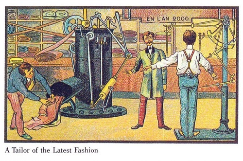 Tailor of the year 2000 imagined in 1900