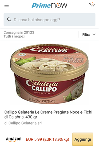 Gelato alla crema di noci e fichi