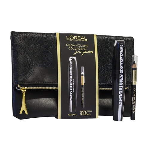 L Oréal Make Up Designer Paris Pochette Natale Mega Volume Collagene - mascara Mega Volume + matita occhi Le Khol_2.jpg