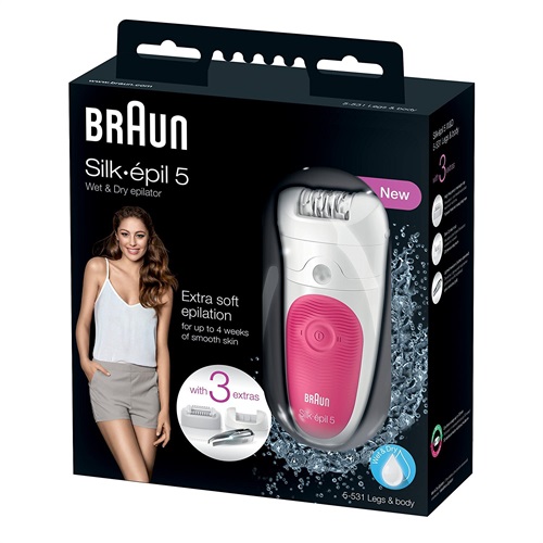 Braun Silk-Épil 5 5-531 Epilatore Wet & Dry senza Fili, con 3 Accessori, Compresa Una Pinzetta Luminosa_2.jpg