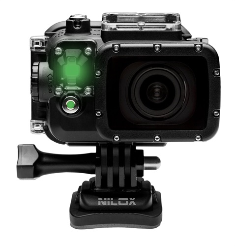 Action Cam Nilox F-60 Evo, Video Full HD 1080p a 60 Fps, Foto 16 Megapixel, Display TFT da 2 Pollici.