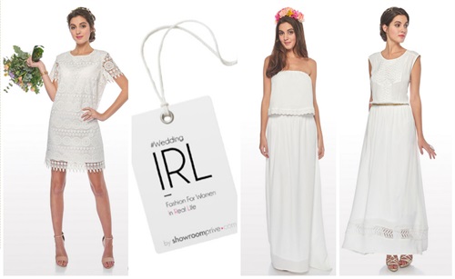 #WeddingIRL una collezione di 5 vestiti bianchi dedicata a chi cerca spunti originali per festeggiare il gran giorno, ma adatti anche per altre occasioni della vita quotidiana.