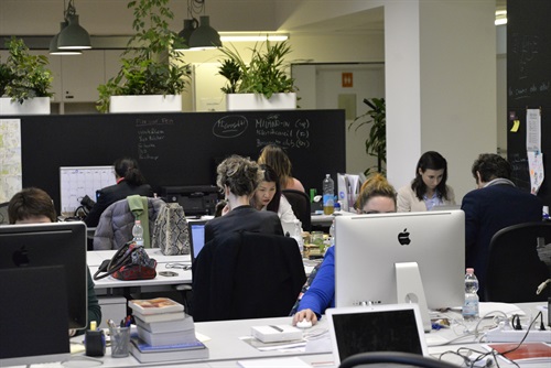 Area di lavoro nel coworking